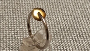 Ring Platin 950 mit Gelbgold 750 - Bild 1 von 11