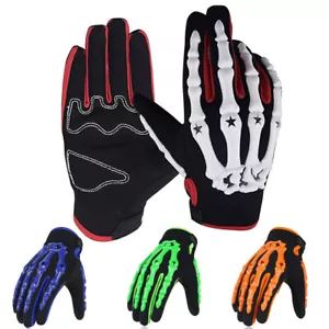 Motocross Handschuhe Motorrad Dirt Bike Fahrrad Skelett Fahrradhandschuhe Vollfinger - Bild 1 von 16
