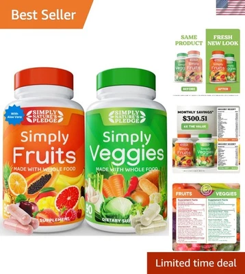 Maximiza la nutrición con 42 frutas y verduras - Cápsulas de superalimentos sin soja Foto 1 de 4