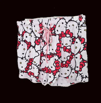 Ropa de dormir corta para mujer Hello Kitty talla S/M roja blanca Sanrio Lounge Sleep Foto 1 de 4