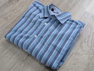 Herren Boden Blau Gestreiftes Hemd Größe XL 48 Brustumfang Schöner Zustand Freizeit - Bild 1 von 10