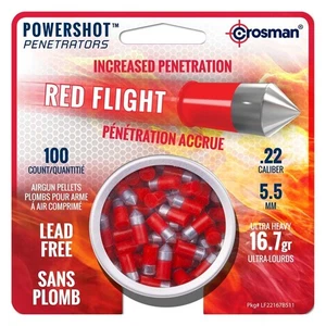 Crosman LF22167 Red Flight .22-Caliber Ultra Heavy Pointed Pellets (100-Count) - Picture 1 of 3