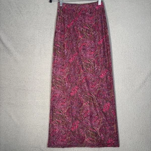 Vintage Rave City Maxi Skirt Size S Paisley Chiffon Bohemian Festival Y2K Fairy - Picture 1 of 12