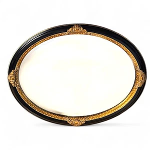 Specchio vintage The Uttermost Company - 32,5" "x 26,5" specchio smussato nero con oro - Foto 1 di 17