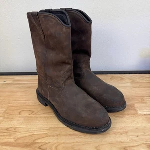 Red Wing Steel Toe Pecos Men’s Leather Work Boots 10.5 D Waterproof Pull on 4436 - Picture 1 of 8