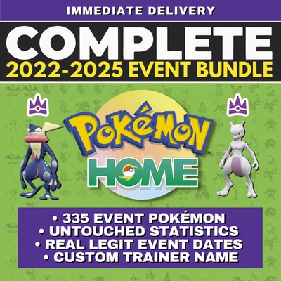 Pokémon HOME 2023 2025 Untouched All Event Complete Bundle Scarlet Violet Tera - Image 1 of 4