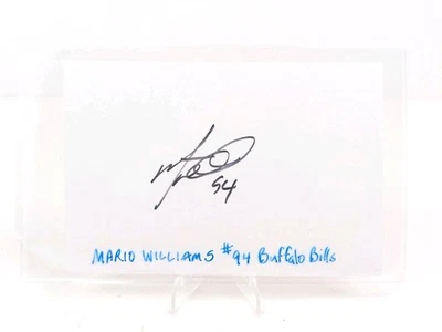 Tarjeta de papel fotográfico firmada con autógrafo de Mario Williams Buffalo Bills #94 de 6" x 4" Foto 1 de 4