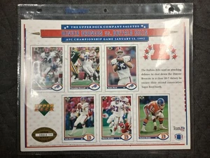 DENVER BRONCOS VS. BUFFALO BILLS UPPER DECK COLLECTOR SERIES SHEET - Picture 1 of 2