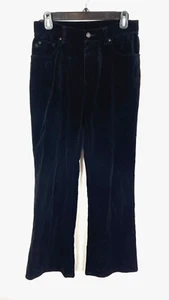 Pantalones de mujer Lauren Jeans Co. Ralph Lauren gamuza algodón negro talla 4 terciopelo - Imagen 1 de 16