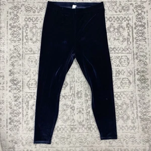 Fabletics Emma Velour Leggings Samt dunkelblau hoher Bund dehnbar Yoga Größe 2X - Bild 1 von 7