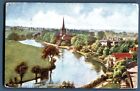 Vintage LNWR Postcard The River Avon in Summer Stratford on Avon railway #65