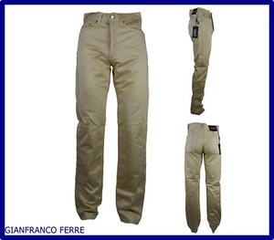 gianfranco ferre pantaloni jeans uomo estivi cotone leggero a vita alta 44 46 48 - Foto 1 di 12