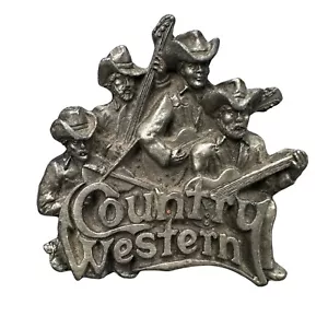 Fibbia cintura vintage 1981 Country Western Band cowboy bergamotto made in USA - Foto 1 di 6