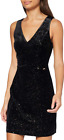 $160 A|X ARMANI EXCHANGE Women's V-Neck Sparkle Velvet Dress SIZE XS