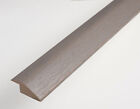 7mm Dark Grey Solid Oak Ramp For Wood Floors Trim Door Threshold Bar Reducer UK