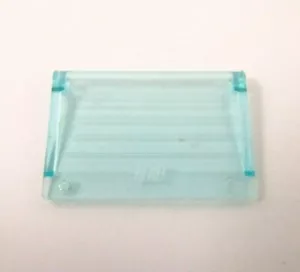 LEGO Trans-LightBlue Glass for Hing Car Roof 4x4 Sunroof with Ridges Réf 2348b - Foto 1 di 1