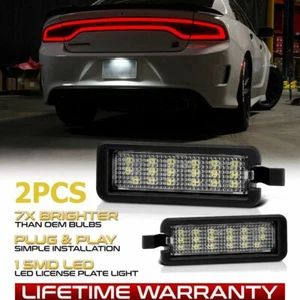2x LED License Plate Light For 2015-20 Dodge Charger Challenger Chrysler 300 - Picture 1 of 12