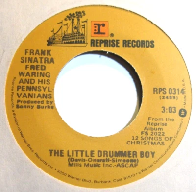 CHRISTMAS * FRANK SINATRA * 45 * The Little Drummer Boy *Vinyl USA MINT UNPLAYED - Image 1 of 2