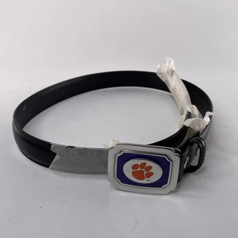 Clemson Tigers Black Belt Size 34 With Clemson Belt Buckle NCAA Cover