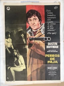 CARTEL DE CINE-PERROS DE PAJA DE 1971-MEDIDAS: 100 X 70 CM.  100% ORIGINAL  - Imagen 1 de 1