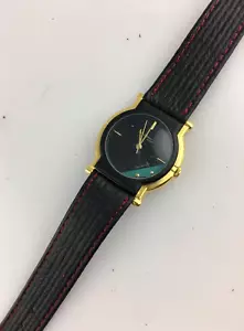 Orologio Generico Donna Quarzo Solo Tempo 30mm Cinturino Nero Pelle Sport Fibbia - Foto 1 di 2