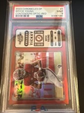 BRYCE YOUNG 2023 Chronicles Draft Picks CONTENDERS OPTIC Red /149 PSA 9
