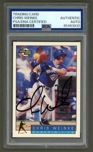 Carta Excel Fleer firmata Chris Weinke 1993-94 #150 (PSA) Dunedin Blue Jays Auto - Foto 1 di 2