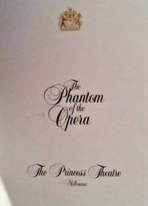 tub 1 X MUSIC PROGRAM PHANTOM OF THE OPERA MELBOURNE AUSTRALIA WITH BOOKLET - Picture 1 of 5