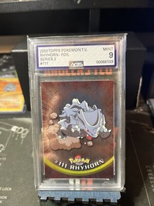 2000 Topps Pokemon TV Animation Series 2 Rhyhorn Foil Ags  9 Mint