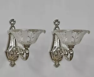 PETITOT & Gauthier EZAN : a pair of French Art Deco wall sconces . France 1930s - Picture 1 of 12