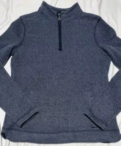 Weird Fish 1/4 Zip Blue Pullover Top Jumper - Size 8 - Picture 1 of 9