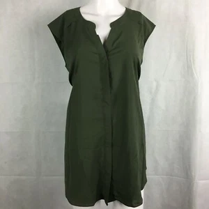 NWT Motherhood Maternity Shirt Women Sz S Olive Green Sleeveless Button Up Tunic - Picture 1 of 10