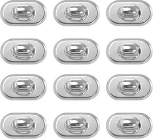 , 12 Pack Silver Turn Lock Clasps Purse Closure Twist Fastener Metal Bag Locks C - Picture 1 of 12