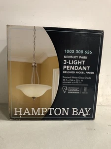 Hampton bay EFG8913L-2 Kensley Park 3-Light Brushed Nickel Pendant - Picture 1 of 2