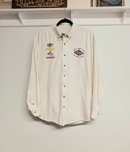 Camicia Pro Elite Vintage 1998 Superbowl Button Down Uomo XL Broncos VS. Packers - Foto 1 di 6