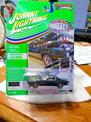 Pontiac Firebird 1973 Johnny Lightning Muscle Cars U.S.A. transmisión automática verde oscuro Foto 1 de 2