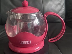 Vintage Pyrex Le Cafetiere Le Teapot in Yellow & Glass                      MA12 - Picture 1 of 7