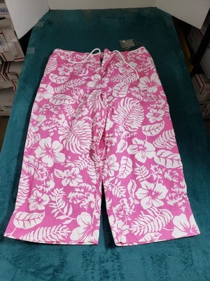 Pantalones Lauren Ralph Lauren Talla 16 Mujer Rosa Floral Capri Cordones Anchos Nuevos con Etiquetas Foto 1 de 4