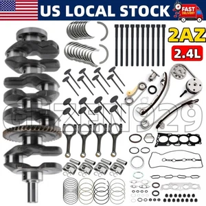 2.4L 2AZ-FE Engine Overhaul Rebuild Kit w/ Crankshaft Rods Timing Kit For Toyota - Foto 1 di 18
