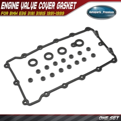 Engine Valve Cover Gasket Set for BMW E36 318i 318is 1991-1999 318ti 1995-1999 - Image 1 of 4