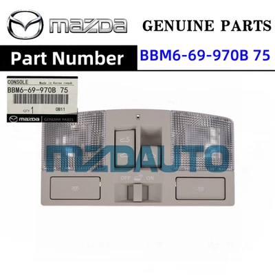 Consola superior Mazda3 2010-2013 OEM NUEVA con interruptor de techo corredizo - sin luz descendente Foto 1 de 4