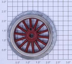 Lionel 5L-41 Red Spoked 2-1/2" Std Gauge Loco Gear Wheel Fits 50, 54 (10) - Picture 1 of 2