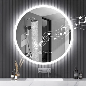 LED Badspiegel Badezimmer Spiegel Wandspiegel mit Beleuchtung 50-80cm Touch Uhr - Bild 1 von 88