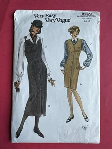 Jersey y camisa sin cortar Vogue 8500 Misses patrón de costura 6 8 10 - Imagen 1 de 2