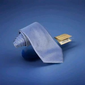 NEW Burberry Light Blue Geometric - Pure Silk Tie - Made In England - 3.5" x 60" - Picture 1 of 12