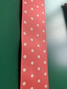 Orange Polkadot Ribbon Sold By The Yard 1.5 Inch Wide - Picture 1 of 2
