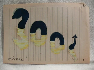 Norbert Fleischer Maler Original Zeichnung Kunstwerk Unikat Einzelstück signiert - Picture 1 of 6