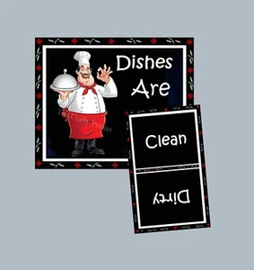 SPÜLMASCHINENMAGNET - FAT CHEF - 2-TEILIGES DESIGN - VERSAND KOSTENLOS! - Bild 1 von 3