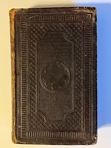 1850 HEILIGE BIBEL - Antike AMERIKANISCHE BIBELGESELLSCHAFT - Leder - Haare/Familiengeschichte - Bild 1 von 9