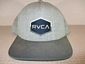 Sombrero RVCA Para hombre Ajustable Snapback Sombrero Gris y Negro Liso Calce Medio Tapa Manchada - Imagen 1 de 15